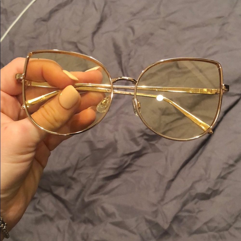 Yellow tinted sunglasses